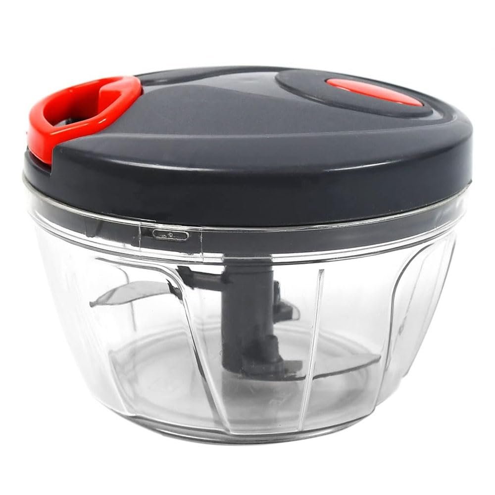 Oblivion Chopper for Kitchen | Vegetable Chopper & Cutter | Onion Chopper | Chopper for Kitchen Use | Hand Chopper for Kitchen | Cutter with 3 Blades for Chopping (Grey 450-ML)