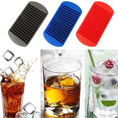 SC Mart 2 Piece, Ice Tray 160 Silicone Ice Cube Tray Mini Ice Cubes Small Square Mold Ice Cube Maker Very Fast to Frizzing (Multicolor)