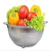 2Heet Steel Kitchen Fruit Vegetable Rice Washing Baskets Strainer Drainer with Handle Pic-1, Silver view 4