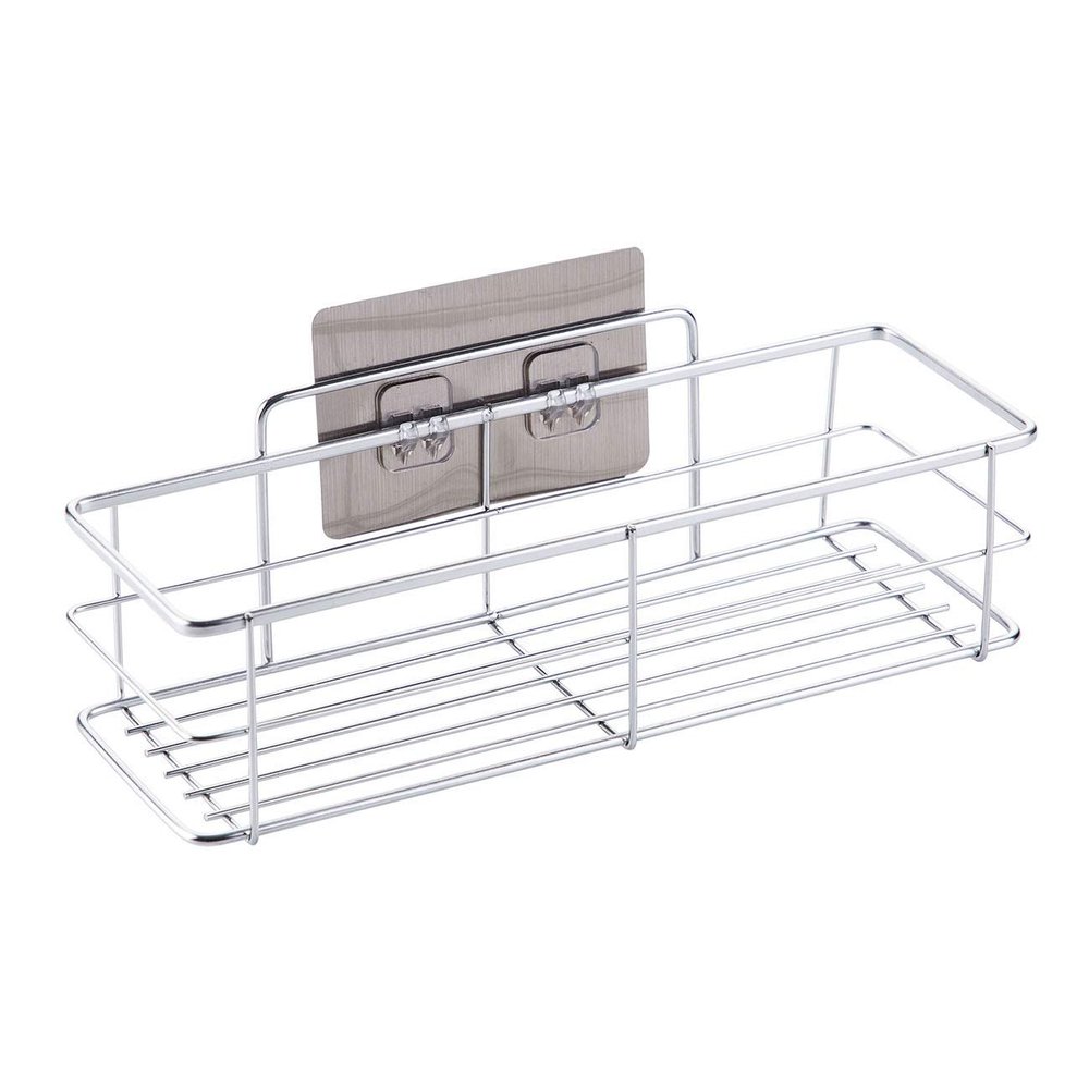 TORMUND Wall Mounted Adhesive Kitchen Wall Basket Self Bathroom Shower Shelf/Shower Caddy Shampoo Conditioner Holder Bathroom Wall Organizer Shelf Shampoo Cosmetic Storage Shelf Bathroom Accessories