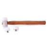 LOVELY Lilyton 50 mm Head Plastic Hammer Wooden Handle with 2 Spare Plastic Mallet/Tip view 1