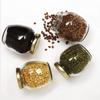 JIGSHTIAL Glass Jar with Air Tight Gold Lid for Kitchen Dried Masla Storage Jar,Honey Jar,Jar and Container,Spice Masala Jar,Pot Glass Matka,Visible Glass Jar Pack of 12, Gold view 2