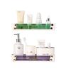 STOIQE Shower Caddy Wall Mount with Towel Bar, Adhesive Bathroom Shelf Storage Organizer No Drilling Shower Shelf Kitchen Storage Basket Rack Shelves view 1