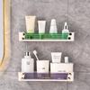 STOIQE Shower Caddy Wall Mount with Towel Bar, Adhesive Bathroom Shelf Storage Organizer No Drilling Shower Shelf Kitchen Storage Basket Rack Shelves view 3