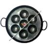 Jayam Traditional 7 Cavity Iron Appam Patra/Paniyaram Pan/Paniyara kallu with Stainless Steel Turner Rod view 1