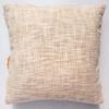 pepme Cotton Tufted Pillow Cushion Cover Hand-Woven Knitted, Rows Dots Pattern for Living Room, Sofa, Chair (16x16 inches, Off-White, Orange) view 3