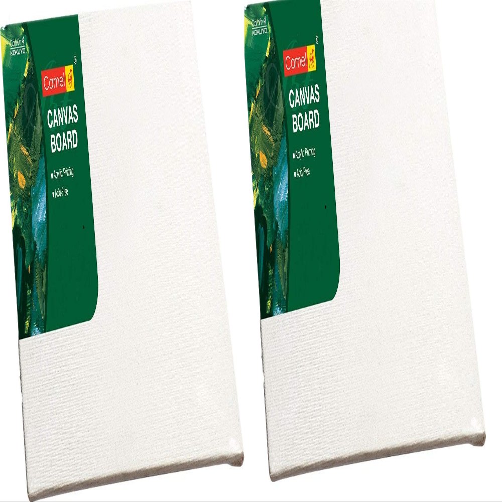 Camel Artist Canvas Board (10 x 12 inches (25 x 30 cms) Set of 2)