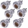 Atom 6 Pack 1.25 inches Glass Knob for Cabinet, Drawer or Door | Dresser Wardrobe Kitchen Crystal Globe | Kids Pulls Handles for Furniture (Clear, Small) view 1