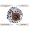 Atom 6 Pack 1.25 inches Glass Knob for Cabinet, Drawer or Door | Dresser Wardrobe Kitchen Crystal Globe | Kids Pulls Handles for Furniture (Clear, Small) view 4