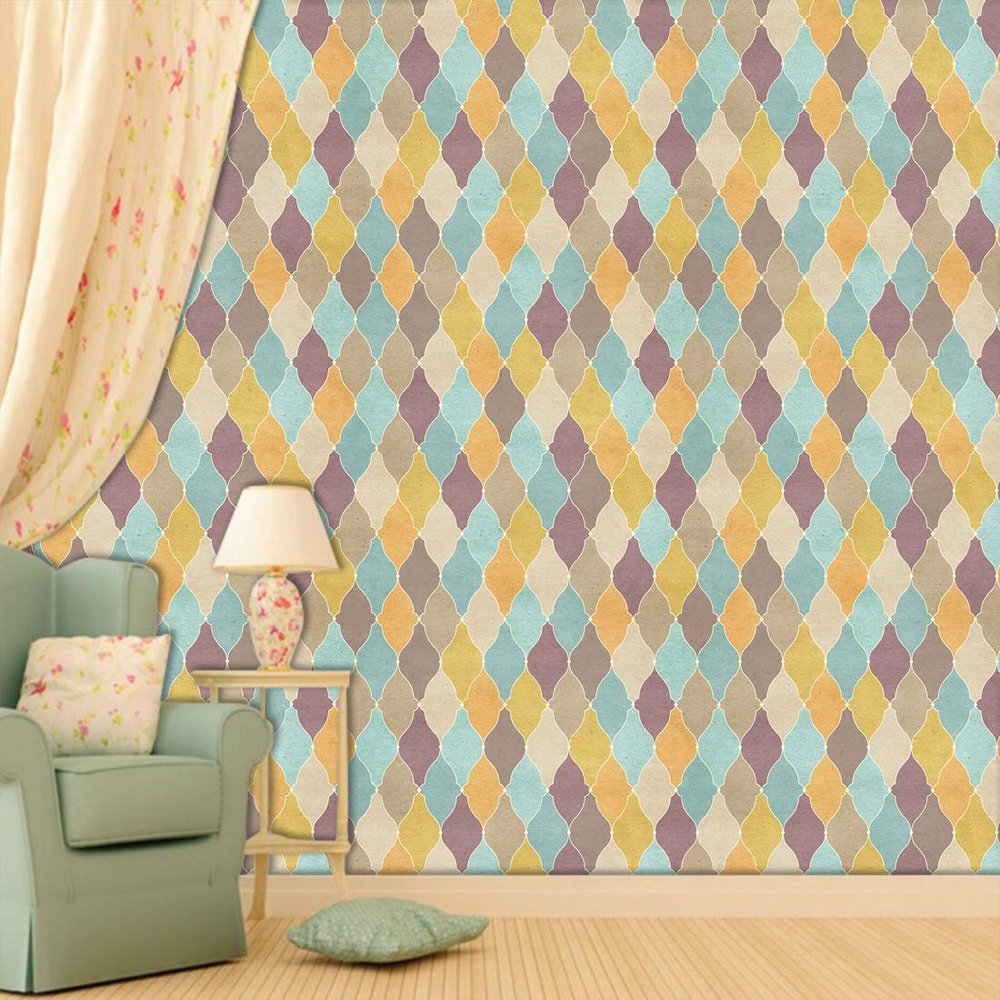 PAPER PLANE DESIGN Wallpaper Self Adhesive Water Proof All Weather Home Decor Item (20 Square FEET(16 INCH X 90 INCH X 2 ROLL))