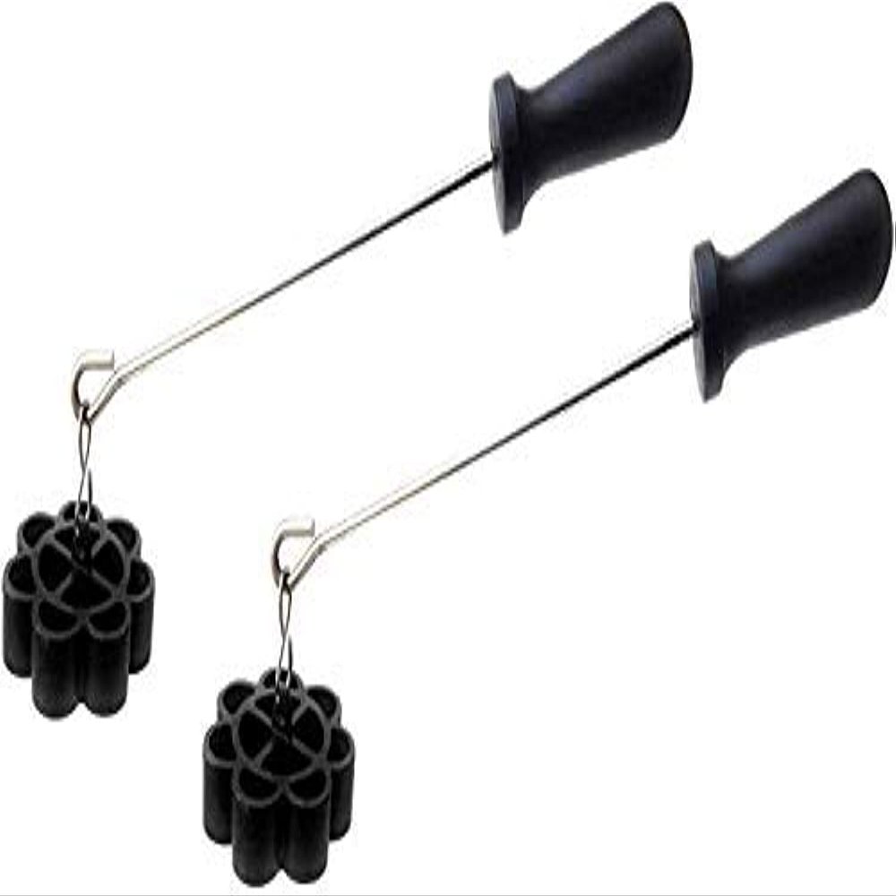 FLORA AND CO Stainless Steel Non-Stick Rose Cookie & Murukku Maker Combo (Pack of 2) | Achappam & ACH-hu Murukku Moulds | Durable & Easy to Use (Black)