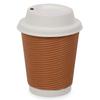 SANWALSA [250 ml, 25 Count, 8oz, Brown Disposable Premium Double Wall Ripple Paper Cup with Bagasse Lid | Ecofriendly Glasses for Party, Cafes | Ideal for Tea, Coffee, Soft Drinks | GSM -485 view 1