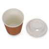 SANWALSA [250 ml, 25 Count, 8oz, Brown Disposable Premium Double Wall Ripple Paper Cup with Bagasse Lid | Ecofriendly Glasses for Party, Cafes | Ideal for Tea, Coffee, Soft Drinks | GSM -485 view 4
