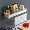 ZURATO Plastic Self Adhesive Wall Mounted Storage Organizer Caddy Shelves with 4 Hooks (Multicolour, Size No-193) view 1