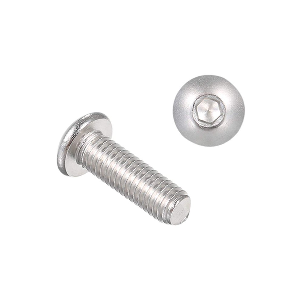 A2 IS07380 304 Stainless Steel Hex Screw Socket Button Bolts Screws M5*16