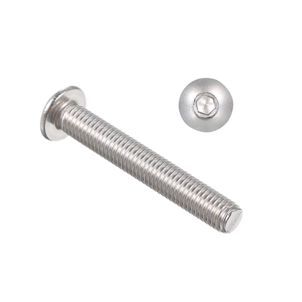 A2 IS07380 304 Stainless Steel Hex Screw Socket Button Bolts Screws M5*35