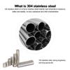 DIN916 304 Stainless Steel Bolt Grub Screw Cup Point Hex Socket Set view 3