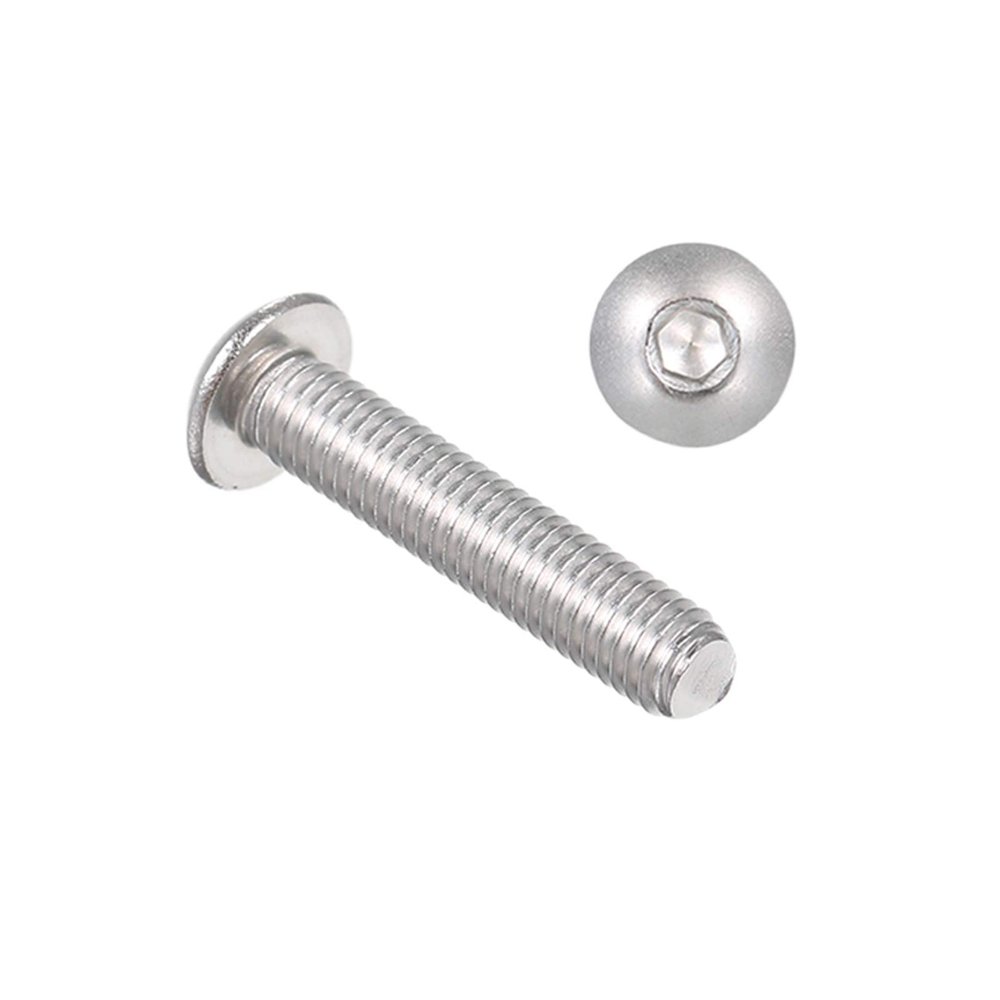 A2 IS07380 304 Stainless Steel Hex Screw Socket Button Bolts Screws M5*25