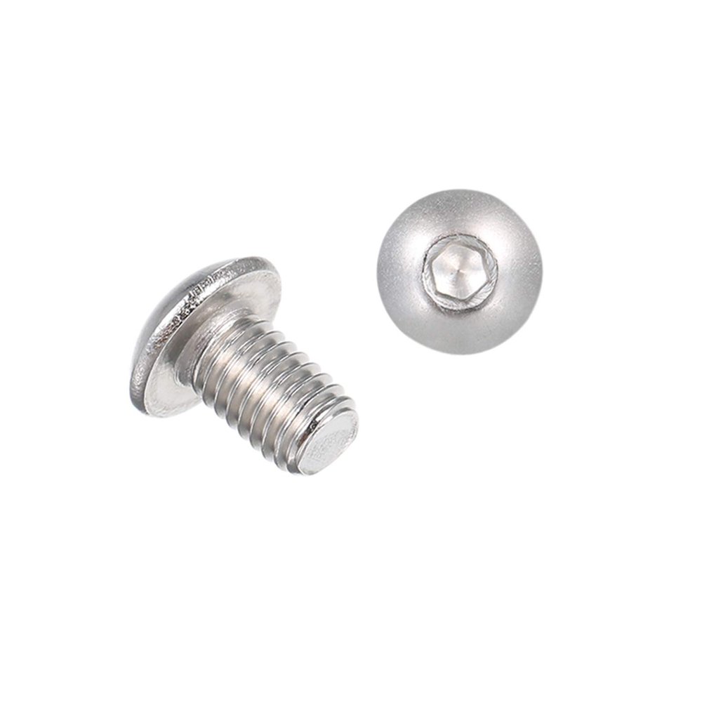 A2 IS07380 304 Stainless Steel Hex Screw Socket Button Bolts Screws M5*8