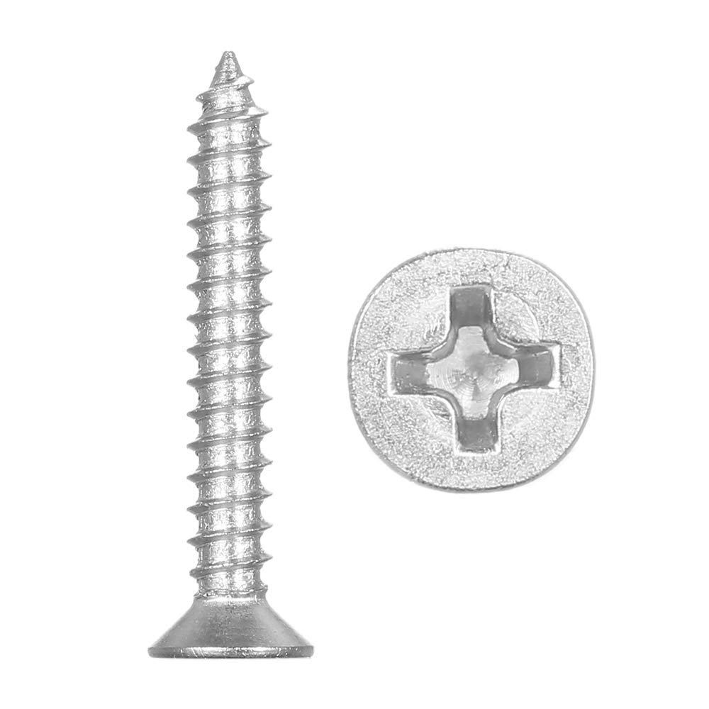 A2 DIN7982#6 304 3.5mm Stainless Steel Screw Countersunk Self Tapping Wood Screws 3.5mm*25mm