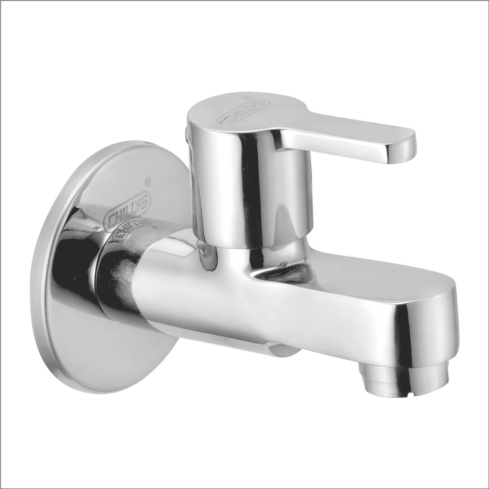 CHILLY-S Heavy Duty Brass Bib Cock | Quarter Turn Tap | Wall Flange | Ideal for Bathroom and Kitchen