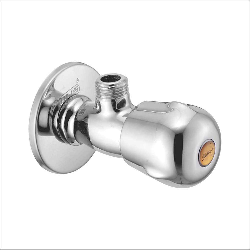 CHILLY-S Brass Angle Valve with Wall Flange || Angle Cock || Angular Stop Cock || Heavy Duty || Chrome Finish || Ninja