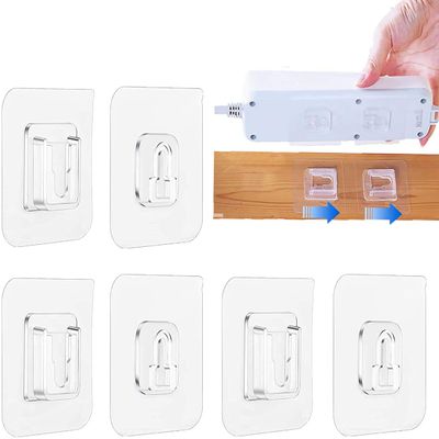 JIALTO 10 Pcs Double-Sided Adhesive Wall Hooks,10kg(Max) Heavy Duty Bathroom Towel Kitchen Sticky Hooks, Multi-Purpose Transparent Adhesive Hooks, Waterproof and Oil-Proof