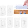 JIALTO 10 Pcs Double-Sided Adhesive Wall Hooks,10kg(Max) Heavy Duty Bathroom Towel Kitchen Sticky Hooks, Multi-Purpose Transparent Adhesive Hooks, Waterproof and Oil-Proof view 1