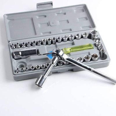 MAHA Classic 40 in 1 Screw Driver Set Automobile Motorcycle Tool Box Set Socket Wrench Sleeve Suit Hardware Auto Car Repair Tool kit Set| Wrench Tool kit|