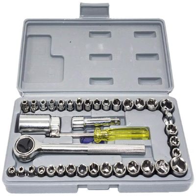 MAHA Standard 40Pc Screw Driver/Wrench Set Automobile Motorcycle Tool Set Socket Wrench Auto Car Repair Tools Socket Home Tool kit Set for Car and Bike Maintenance Automobile Socket Set