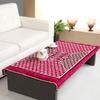 Nendle Jacquard Weaved Velvet Sofa Center Table Cover for 4 Seater (Pink, Standard) view 1