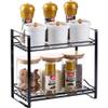 Crafties Art Standing Rack Countertop Storage Shelf Organizer, Kitchen Spice Rack (Black) view 1