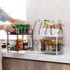 Crafties Art Standing Rack Countertop Storage Shelf Organizer, Kitchen Spice Rack (Black) view 4