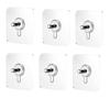 JIALTO Adhesive Nails Wall Poster Non-Trace Stick Wall Hook, Adhesive, Heavy Duty Wall Hooks for Hanging | Durable Transparent Strong Adhesive Screw Wall Nail Hook 6 Pcs, Stainless Steel view 1