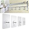 JIALTO Adhesive Nails Wall Poster Non-Trace Stick Wall Hook, Adhesive, Heavy Duty Wall Hooks for Hanging | Durable Transparent Strong Adhesive Screw Wall Nail Hook 6 Pcs, Stainless Steel view 2