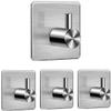 JIALTO 4-Piece Adhesive Hook Set  Waterproof, Heavy Duty Wall Hooks for Bathroom, Kitchen, and Door  No Drill Installation view 1