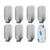 HASTHIP 8 Pack Stainless Steel Adhesive Wall Hanger Self Adhesive Hooks Waterproof Heavy Duty Sticky Wall Hooks for Hanging Bathroom Kitchen Robe Coat Towel Kitchen Utensils (Narrow Hook) view 1