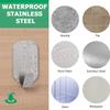 HASTHIP 8 Pack Stainless Steel Adhesive Wall Hanger Self Adhesive Hooks Waterproof Heavy Duty Sticky Wall Hooks for Hanging Bathroom Kitchen Robe Coat Towel Kitchen Utensils (Narrow Hook) view 4