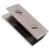 RiseOm Rectangular Shape Glass Clip Clamp Bracket/U Bracket of Brass (pack of 12, 12mm U) view 3