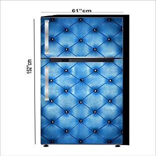 RubyDecor Vinyl Fridge Sticker | Fridge Door Stickers | Double Door Fridge Stickers | Refrigerators Sticker | Fridge Wrap | Fridge Wallpaper Double Door Waterproof 161x52 cm PVC Vinyl Kitchen Decor