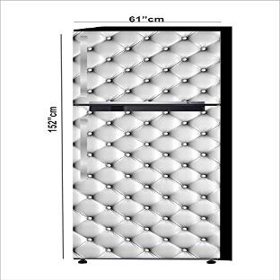 RubyDecor Vinyl Fridge Sticker | Fridge Door Stickers | Double Door Fridge Stickers | Refrigerators Sticker | Fridge Wrap | Fridge Wallpaper Double Door Waterproof 161x52 cm PVC Vinyl Kitchen Decor