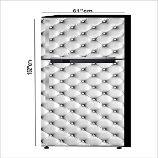 RubyDecor Vinyl Fridge Sticker | Fridge Door Stickers | Double Door Fridge Stickers | Refrigerators Sticker | Fridge Wrap | Fridge Wallpaper Double Door Waterproof 161x52 cm PVC Vinyl Kitchen Decor