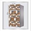 RubyDecor Vinyl Fridge Sticker | Fridge Door Stickers | Double Door Fridge Stickers | Refrigerators Sticker | Fridge Wrap | Fridge Wallpaper Double Door Waterproof 161x52 cm PVC Vinyl Kitchen Decor view 2