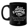 FirseBUY Womens Day Mug, You are Braver Than You Believe, Stronger Than You Seem and Smarter Than You Think Quotes Printed 11 Oz Ceramic Black Cup Women's Day Gift view 1