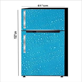RubyDecor Vinyl Fridge Sticker | Fridge Door Stickers | Double Door Fridge Stickers | Refrigerators Sticker | Fridge Wrap | Fridge Wallpaper Double Door Waterproof 161x52 cm PVC Vinyl Kitchen Decor