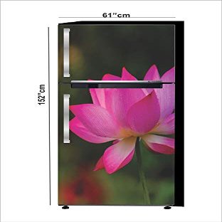 RubyDecor Vinyl Fridge Sticker | Fridge Door Stickers | Double Door Fridge Stickers | Refrigerators Sticker | Fridge Wrap | Fridge Wallpaper Double Door Waterproof 161x52 cm PVC Vinyl Kitchen Decor