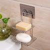 KENAYO ENTERPRISE Wall Mounted Double Layer soap Dish Holder Stainless Steel Wall Hanging Soap Storage Rack for Kitchen Bathroom (Silver) view 3