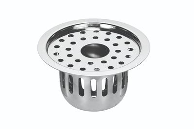 CHILLY-S Cockroach Trap Round Gypsy Flat Cut King with Waste Pipe Hole For Kitchen Sinks and Wash Stainless Steel AISI 304 (18/8) Floor Drain Cover/Jali/Grating (Stainless Steel, 127mm X 127mm (5"))
