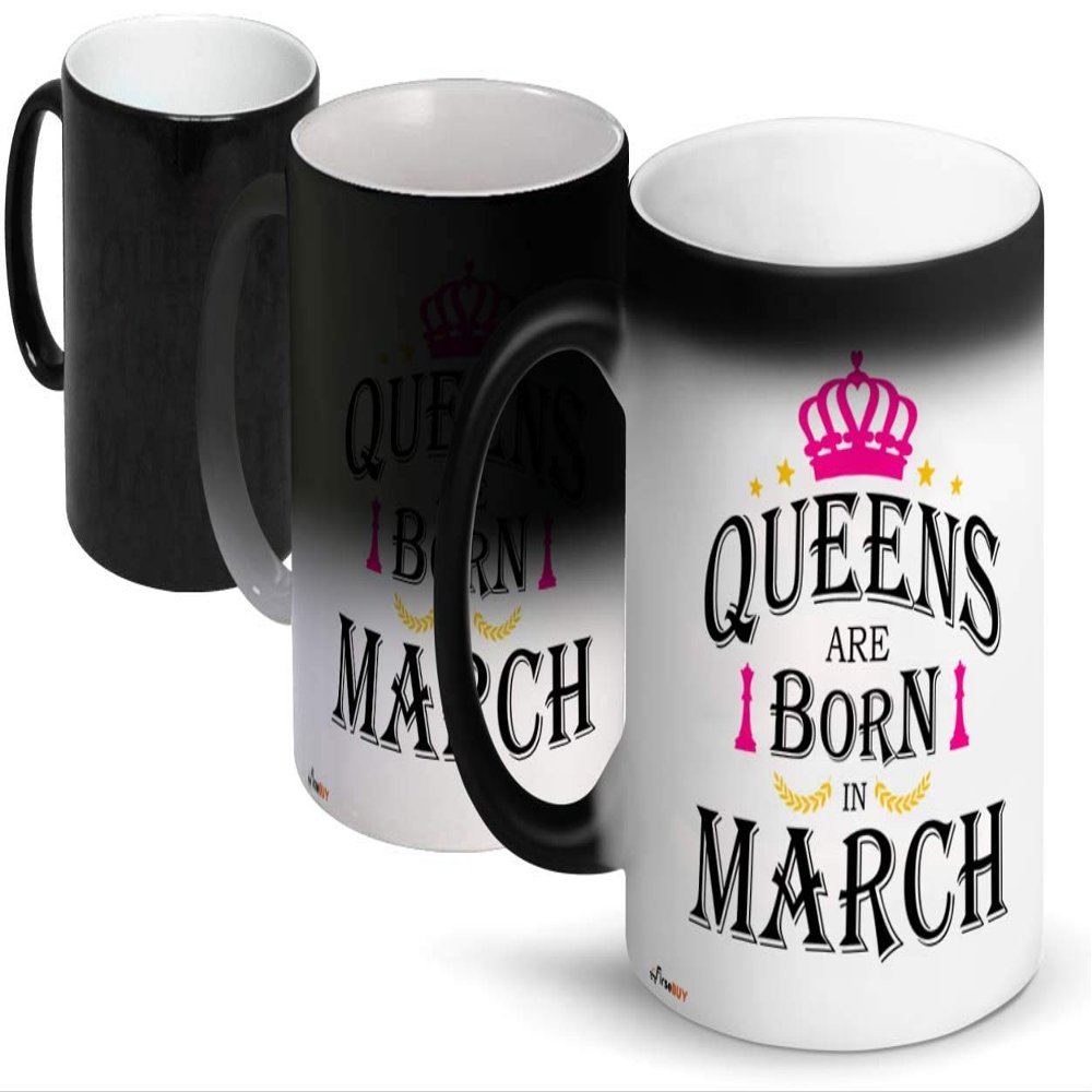FirseBUY Ceramic Coffee Mug - Black, 11 Ounces