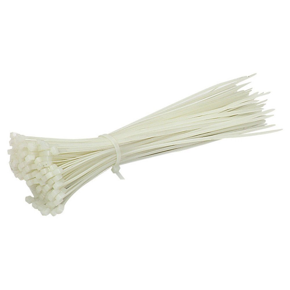 MaK WOrLD Tie 6" Inch Cable Ties 200 MM *3 MM White Nylon Zip Wire Organizer/Self Locking Tie 80 Pcs Pack